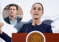 Imagen 52 - Especies Políticas Female Politician Speaks at a Podium with the Mexican Seal; an Inset Circle Shows a Man in a Suit. - Especies Políticas